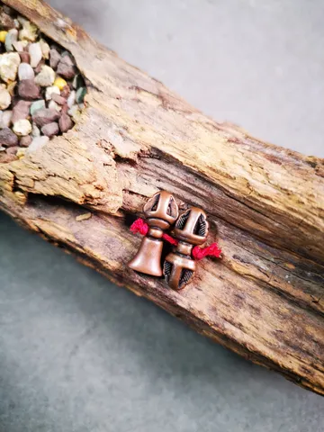 Gandhanra Handmade Tibetan Amulet Pendant,Mini Vajra and Dorje Bell, Mala Marker Bead Accessories, Made of Red Copper $12.99