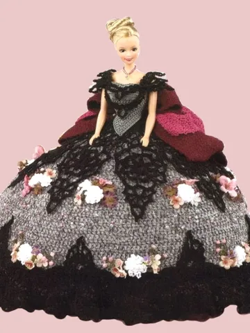 BC101 Dress Barbie Vintage Crochet Pattern PDF Fashion Dolls size 11 1/2 inches $2.50