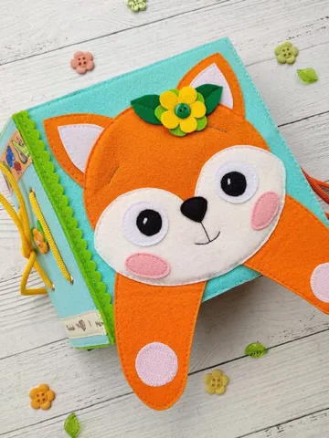 Animals Quiet book pattern PDF & Tutorial, Fox Mini Book, Felt activity book pattern svg, Quiet book sewing ideas for toddler 2, 3 year old $19.48