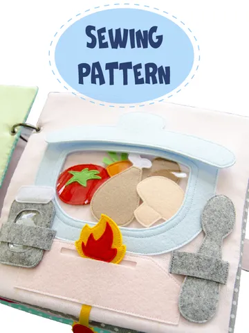 Pan page for quiet book, PDF pattern, SVG files $3.00