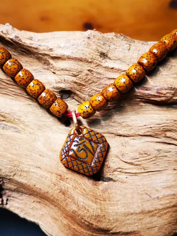 Yak Bone Carved Tibetan Alphabet OM,Mala Pendant,Bead Counter Clip,Prayer Bead Accessories,Gandhanra Tibetan Amulet $25.99