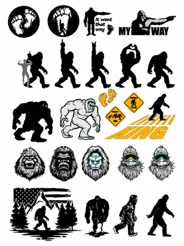 Bigfoot SVG, Bigfoot Mountain Flag svg, Yeti svg, Sasquatch svg, Walking Yeti svg, Bigfoot USA Flag svg, Wild Monster $1.35