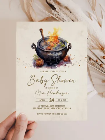 DIY Wizarding World Baby Shower iNVITATION; Magic School Baby Shower Template; School of Wizard Baby Shower invitation template; wh1 $11.62