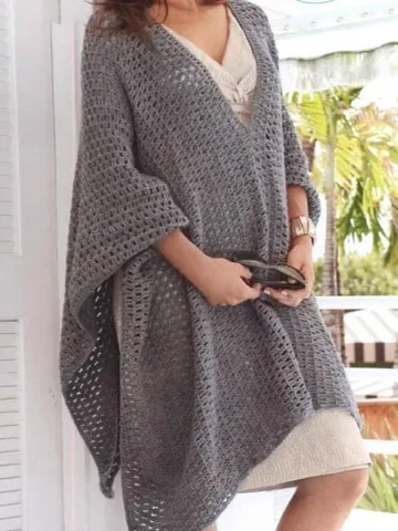 Crochet cardigan pattern , crochet poncho pattern , cardigan poncho women instant download $6.68