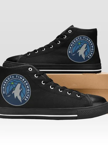 Timberwolves Shoes, High-Top Sneakers, Handmade Footwear $59.97