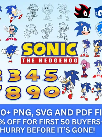 1000+ Sonic png, Bundle The Hedgehog, game png, cartoon PNG Bundle, Sonic Face svg, sonic Characters png, InstantDownload,Digital Download $2.99