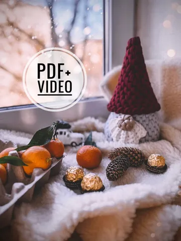 Crochet Scandinavian gnome basket, PDF pattern, digital instant download $4.50