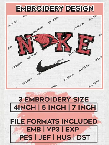 Nike Incarnate Word Cardinals Machine Embroidery Design, NCAA Incarnate Word Cardinals Embroidery Design Design files, NCAA Embroidery Designs, NCAA Machine Embroidery Designs, Digital Download $6.99