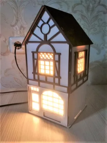 Digital Template Cnc Router Files Cnc Lamp House Files for Wood Laser Cut Pattern $6.50