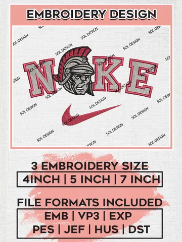 Nike Troy Trojans Machine Embroidery Design, NCAA Troy Trojans Embroidery Design files, NCAA Embroidery Designs, NCAA Machine Embroidery Designs, Digital Download