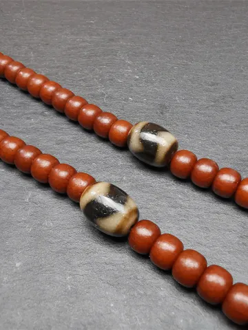 Gandhanra TibetanTiger Tooth Dzi Bead Accessories,Dzi Spacer Beads,Marker Beads for Mala Necklace,0.66" × 0.51" $29.99
