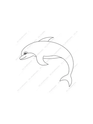 Dolphin vector doodle EPS $10.00
