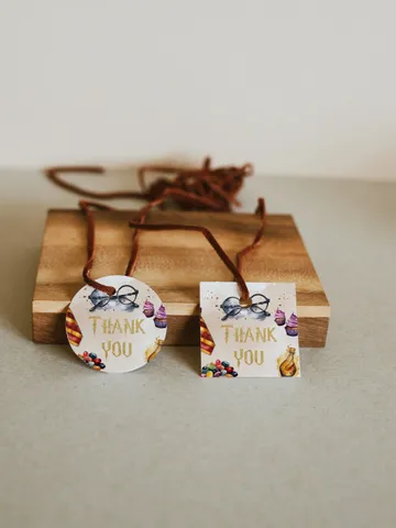 Thank you tag Wizarding World; Magic School Baby Shower; Printable thank you sticker; thank you favor tag Magical Party Decoration; wf55 $10.45