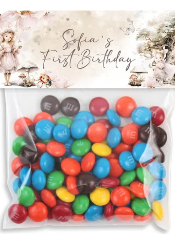 Editable Fairy Birthday treat bag topper template Fairy Floral Birthday Magical Enchanted Fairy Birthday  Pixie Fairy Magical fa12 $12.78