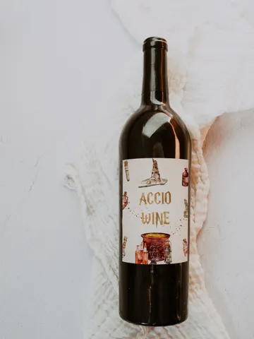 Accio Wine Label Wizarding World Wine Label, Holiday Wine Label Template Party Drinks; Magic School Wine Label Fun Wizard Wine Label $9.42