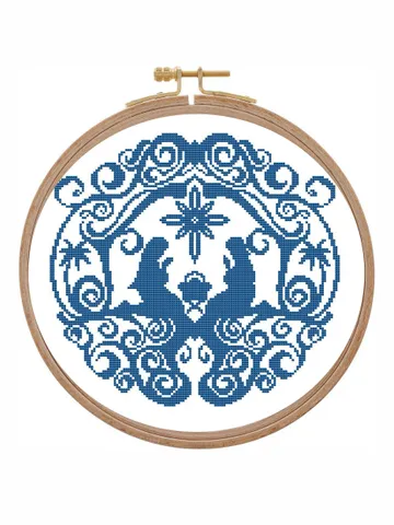 Christmas cross stitch pattern modern Religious Nativity scene cross stitch pattern counted Birth of Jesus Christ Xstich chart Chrisitian