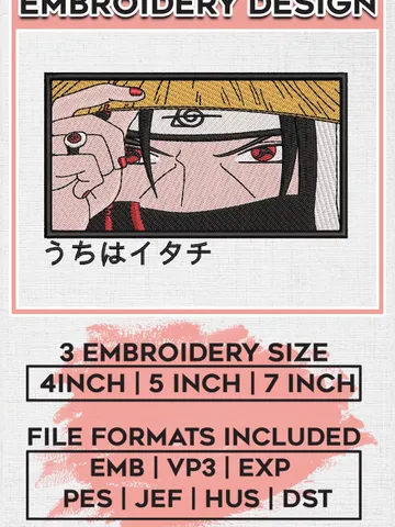 Uchiha Itachi Eyes Embroidery Design / Anime Naruto File / Naruto Character Designs / Digital Download EMB_ANIME_72 $6.99