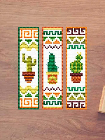 Cactus bookmarks Cross Stitch Pattern $3.00