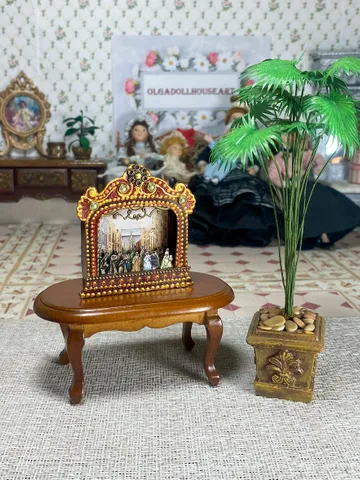 Puppet theater. 1:12. Theater for a dollhouse. Handmade. Vintage theater. $45.00
