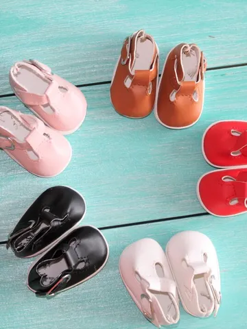 wellie wisher shoes - Brown sandals with a strap for Wellie Whisher, Paola Reina - 5cm doll shoes $15.38