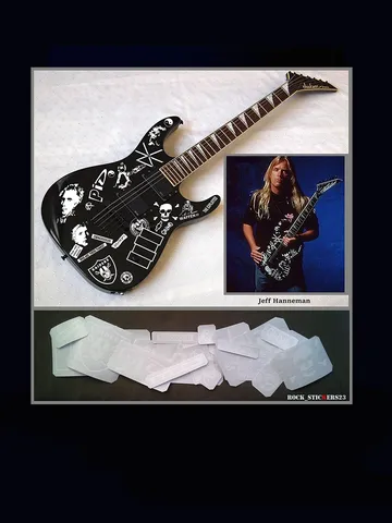 Jeff Hanneman guitar stickers vinyl decal Slayer Jackson Full Set 22