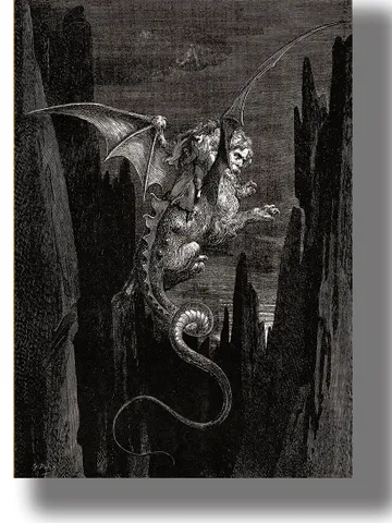 The Descent of the Abyss on Geryon's Back. Illustrations for Dante's Divine Comedy. $22.00
