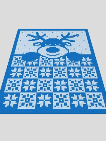 Crochet C2C Sleeping Deer graphgan blanket pattern