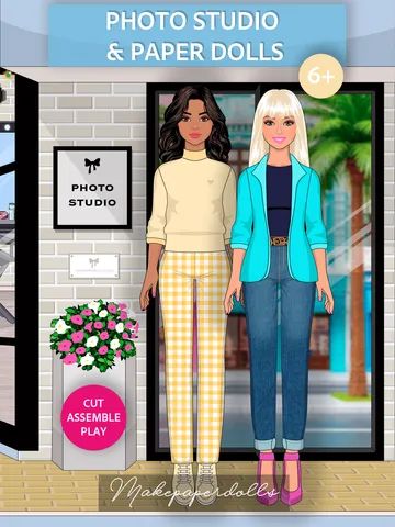 Photo studio with paper dolls $7.00
