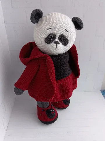 Panda Crochet Amigurumi interior handmade toy $80.00