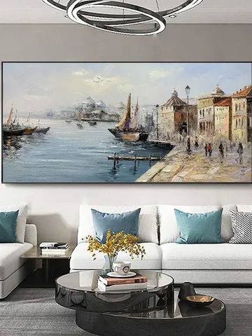 PANORAMIC WALL ART - Bridge Photography - River Landscape Abstract Extra Large Artwork - Living Room Decor $158.25