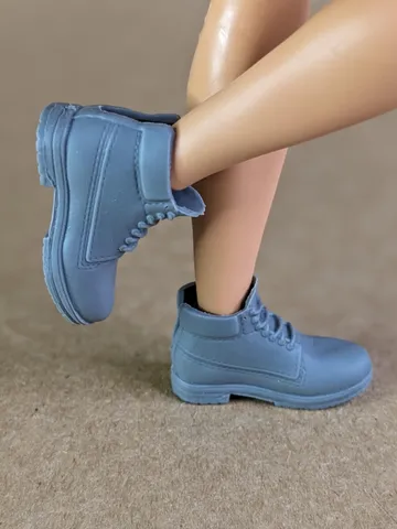 Classic gray resin hiking boots for 1/6 scale male dolls $12.00