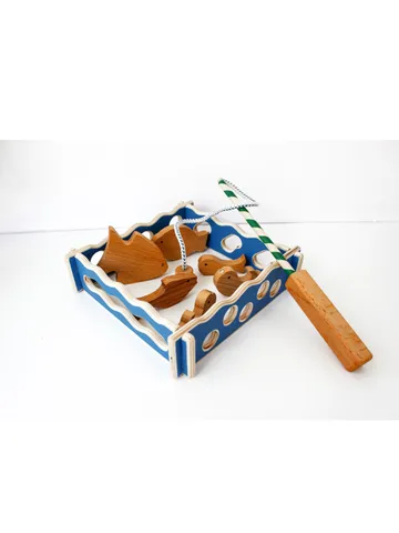 Wooden Magnetic Fishing Toy 6 fishes, Play Fishing Game - Montessori toy