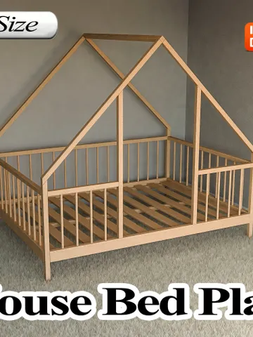Montessori House Bed Plan, Full Size, PDF, DIY $14.95