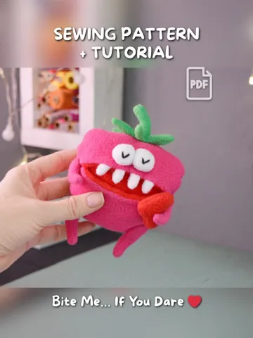 Plush Fleece Toy Pattern – Raspberry Softie PDF Tutorial $11.00