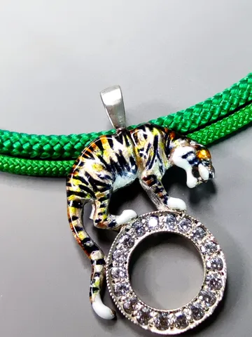 Beautiful pendant - tiger decorated with hot enamel $55.00