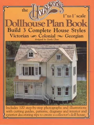 Vintage Making Dollhouse 1" to 1' scale Dollhouse Plan Book 3 Styles Digital Download PDF
