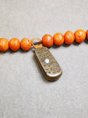 Gandhanra Vintage Tibetan Buddhist Mala Pendant,Mantra Dot Charm Amulet for Prayer Beads,Mala Accessories,1.34" × 0.47" $69.99