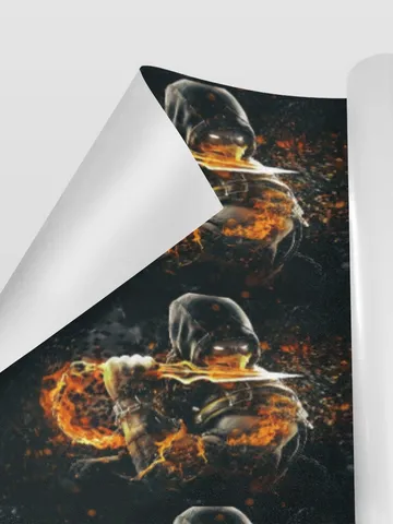 Scorpion Mortal Kombat Gift Wrapping Paper 58"x 23" (1 Roll) $24.97