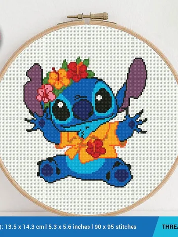 Lilo and Stitch Cross stitch pattern | Embroidery Pattern | Instant Download | Embroidery Designs $4.60