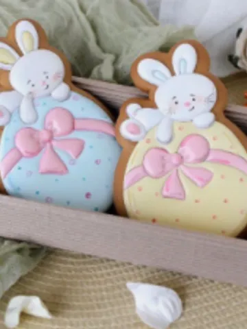 Bunny for Easter cookie cutter Custom stamp for cake topper gingerbread decor cutters sugar cookies polimer clay $18.00