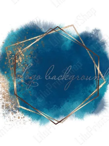 Watercolor logo png Teal and gold logo design Teal Logo Background Png Teal and gold confetti logo background Teal logo png, Navy logo $2.85