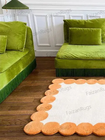 New Rust and white Hand Tufted Solid Rug 100% Wool For Living Room, Bed Room, Rids Room In Any Size 3x9,4x12,10x14,10x12,9x12,8x10 $598.00