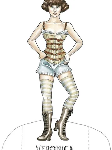 Paper Doll Steampunk Style Digital Download PDF $1.50