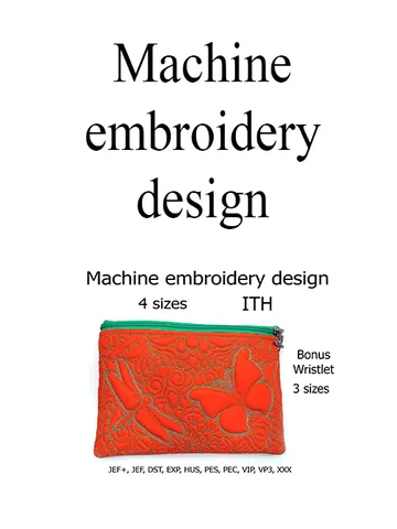 In the hoop bag embroidery design ITH bag $5.40