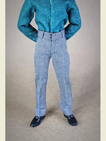 Classic gray pants for 12 inch fashion male dolls $37.00