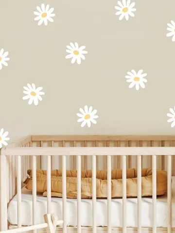 Daisy Flower Wall Decals Nursery Decal Vinyl Wall Decal Wall Sticker h180 $28.99