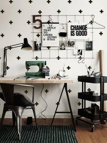 Swiss Cross Wall Decals - Plus Wall Decal Set, Vinyl Wall Decals, Wall Decor, Geometric Wall Decals, Scandinavian Wall Sticker ga402 $38.99