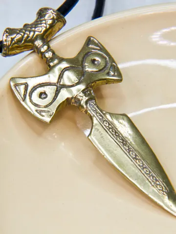 Large Handcrafted Amulet of Talos  / Elder Scrolls Inspired Pendant / Skyrim pendant / GeekJewelryManWorkshop $43.00