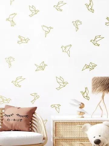 Origami bird Wall Decals - Origami Bird Wall Decal, Birds Wall Sticker, Nursery Décor h203 $36.99