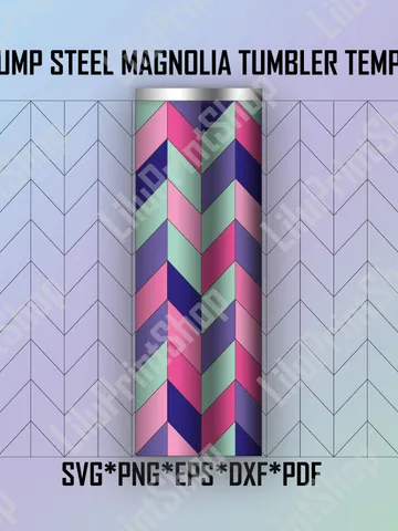 Tangram tumbler Template SVG for Plump Steel Magnolia tumbler 24 oz Tangram cut file instant download $2.36